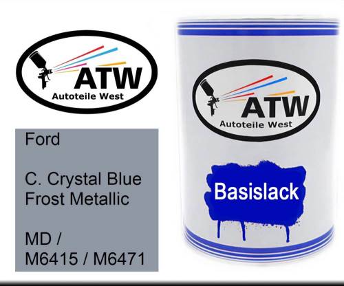 Ford, C. Crystal Blue Frost Metallic, MD / M6415 / M6471: 500ml Lackdose, von ATW Autoteile West.